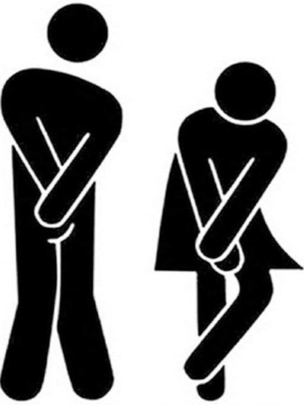 DIY Removable Man Woman Washroom Toilet Bathroom WC Sign, Door Accessories Wall